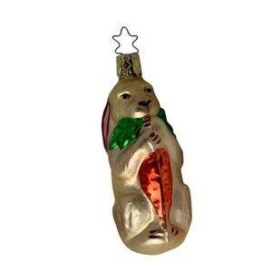 Inge Glas German Christmas Ornament Rabbit Hope Faith